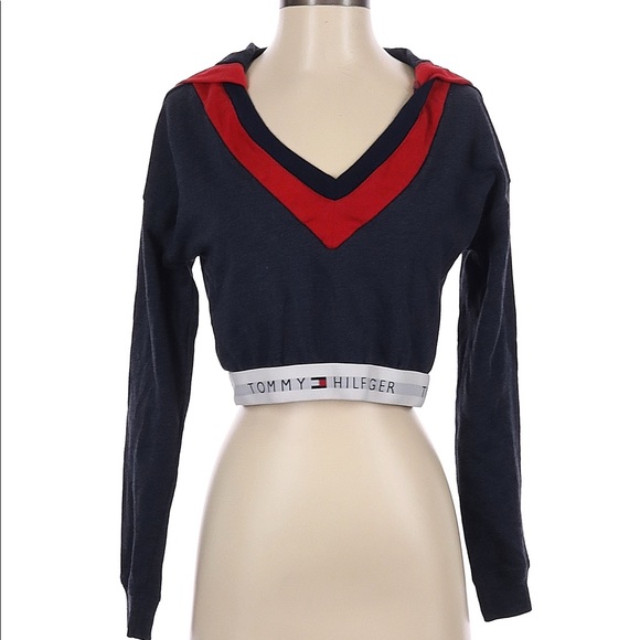 Tommy Hilfiger Retro Cropped Lounge Hoodie R27S021 - Picture 3 of 5